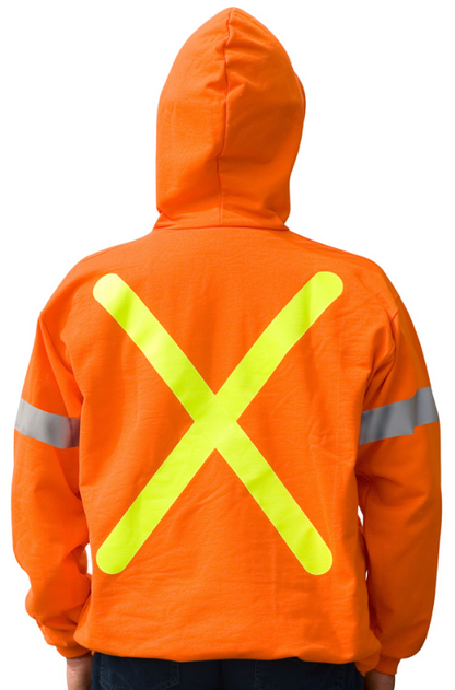 Hi-Vis Full Zip Hooded Sweatshirt